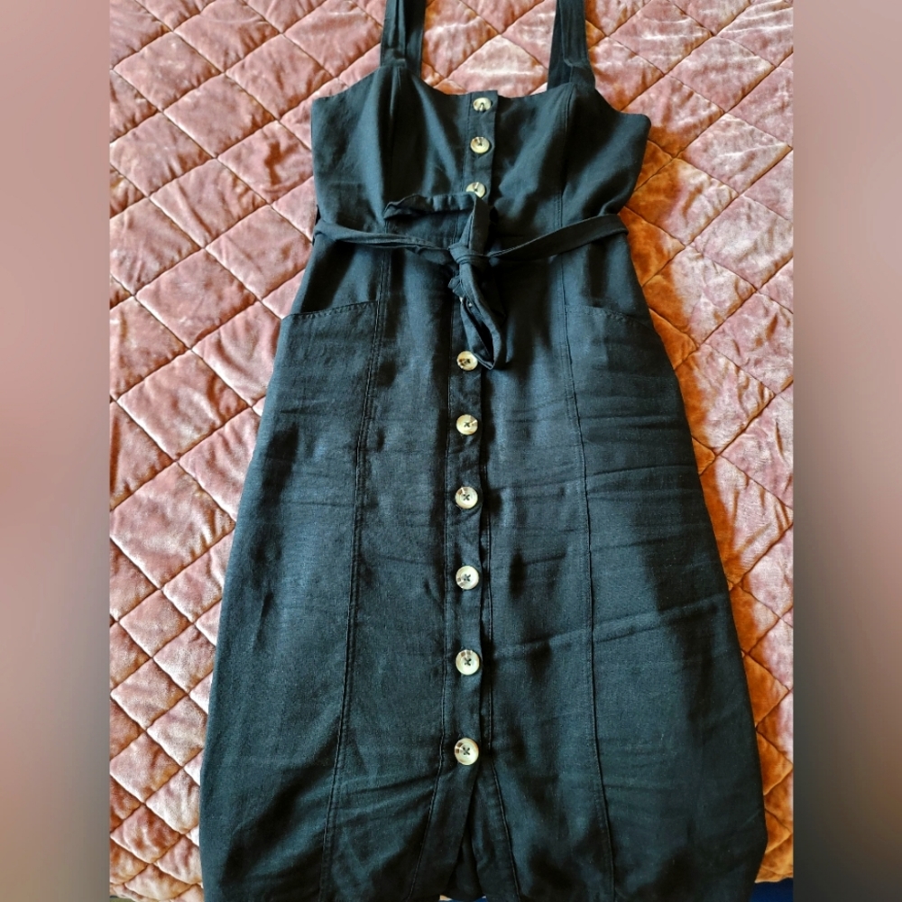 Black Linen Dress